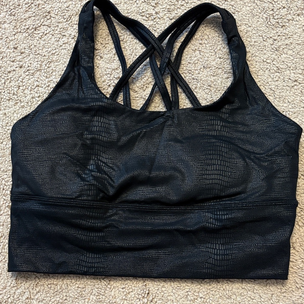 CRZ Yoga Black Strappy Sports Bra